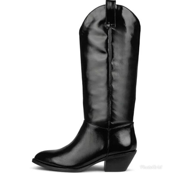 Revolve Jeffrey Campbell Blade 2 Western Cowboy Boot in Black - Picture 1 of 9